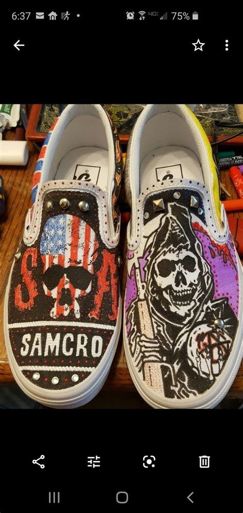 Sons Of Anarchy Vans The Custom Movement Vans Custom Painted Shoes
