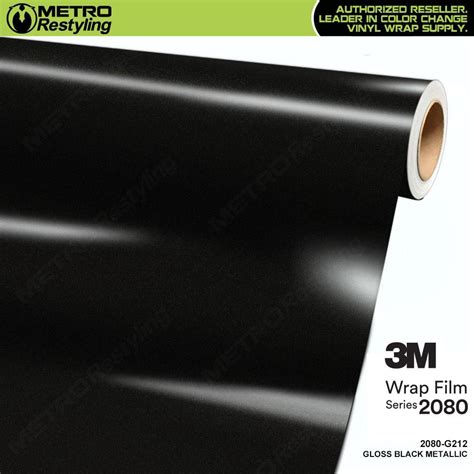 3m 2080 Gloss Black Metallic Vinyl Wrap G212 Vinyl Wrap Vinyl