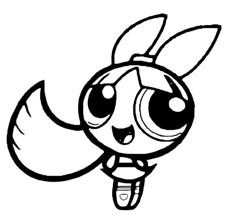 Coloring Pages The Powerpuff Girls Coloring Pages Blossom With Long Hair