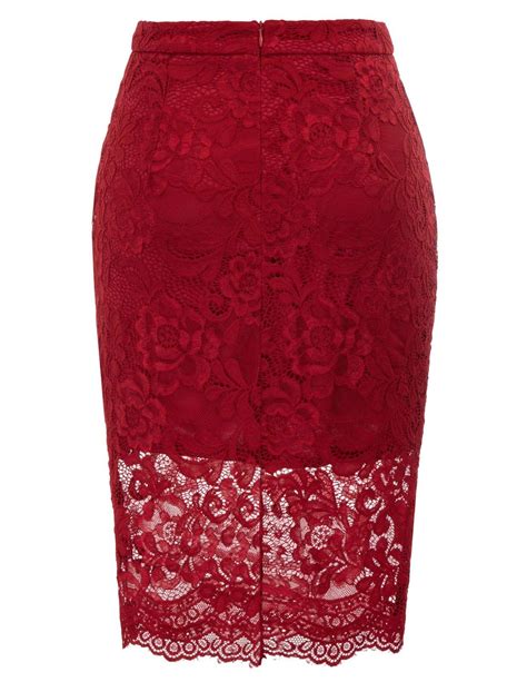 features elegant lace pencil skirt inside lining slim fit and flattering more info could