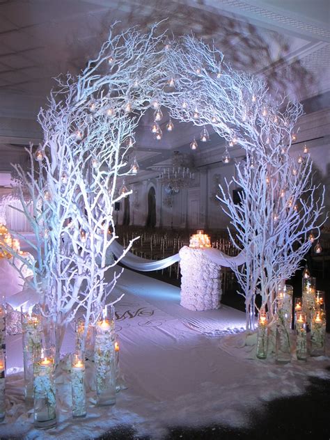 Stunning Winter Themed Ceremony Arch W Candle Accents~ Amaryllis Event