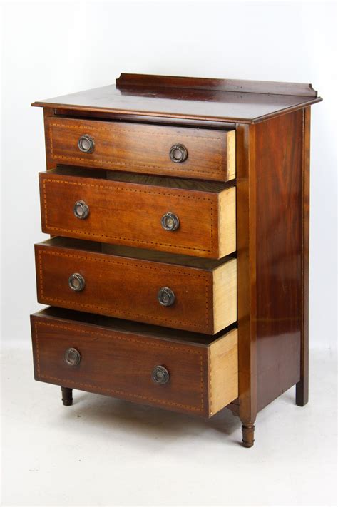 Antique Arts And Crafts Mahogany Chest Of Drawers