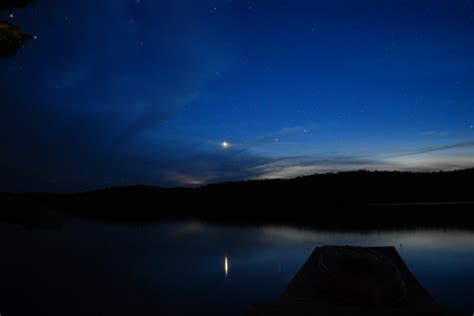 Beautiful Starry Sky Over Lake Free Stock Photo Public Domain Pictures