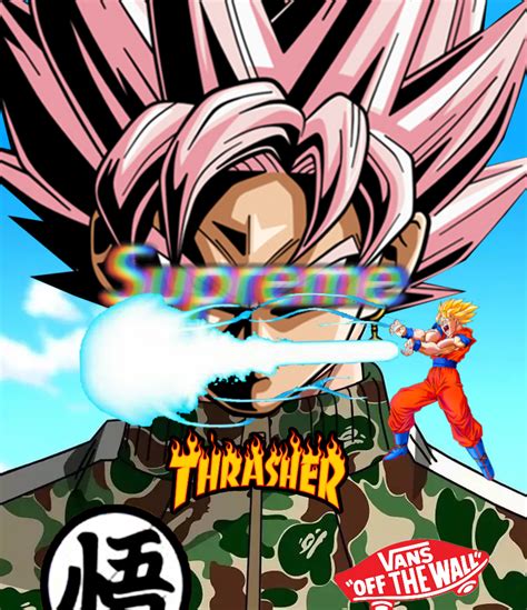 Freetoedit Supreme Goku Thrasher Image By Bxpe