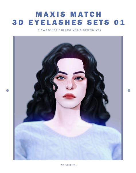Maxis Match 3d Eyelashes Sets 01 At Bedisfull Iridescent Sims 4 Updates