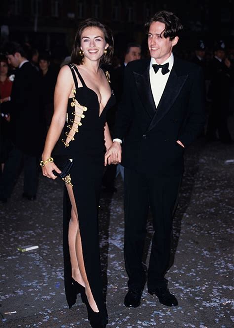 The actress looked stunning in the updated version of the iconic versace gown as she revealed she still had the 1994 gown that launched her career. Elizabeth Hurley Recreates Iconic 1994 Versace Pin Dress ...