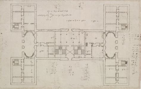 belvoir castle near grantham leicestershire plan of the first floor riba pix