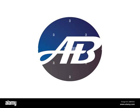 A B Ab Initial Letter Logo Design Vector Template Graphic Alphabet