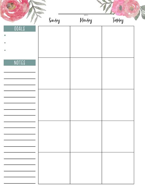 Free Printable Calendar Planner Pages
