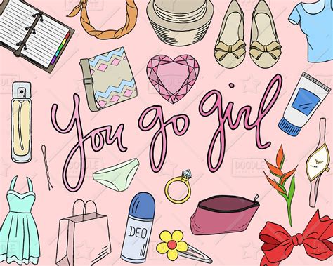 Girly Stuff Clipart Vector Pack Girly Things Girly Clipart Etsy Ireland