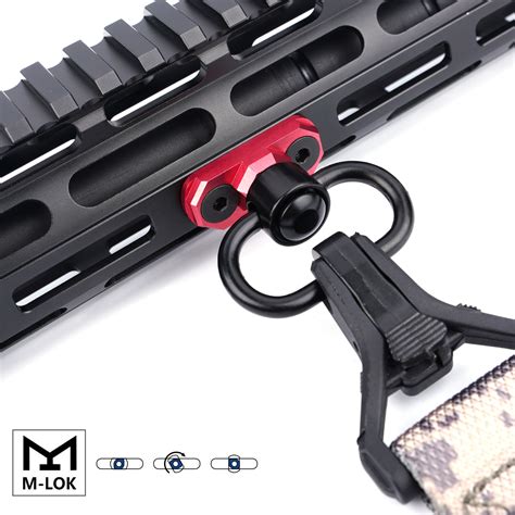 Tactical Sling Swivel Stud Mount Adapter For M Lok Rail Quick Release