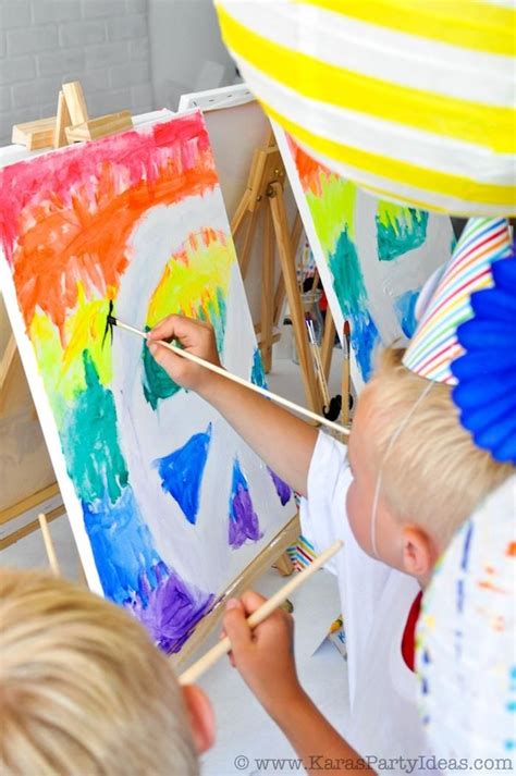 Colorful Art Party With Tons Of Ideas Free Printables Tutorials