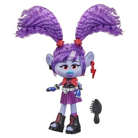 Dreamworks Trollstopia Rockstar Val Fashion Doll With Outfit And