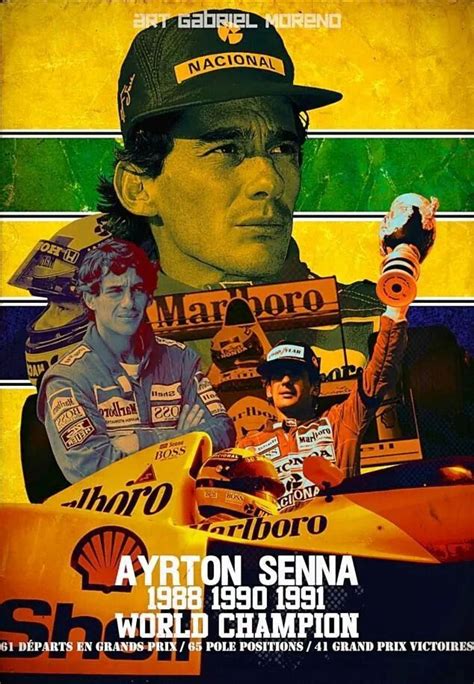 Immortale Insuperabile Ayrton Senna Vintage Racing Poster Formula 1