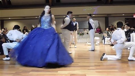 Yomaras Quinceanera Entrance Vals And Surprise Dance Youtube