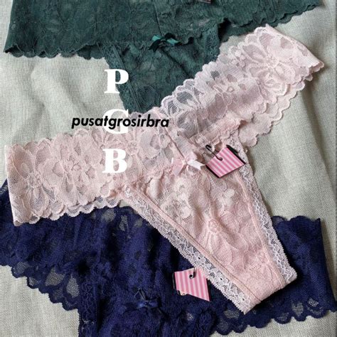 Jual 7 Pastel Lacey G String Panty Thong Underwear Pakaian Dalam