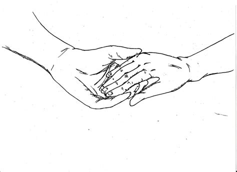 How To Draw Holding Hands Holding Hands Drawing Drawi
