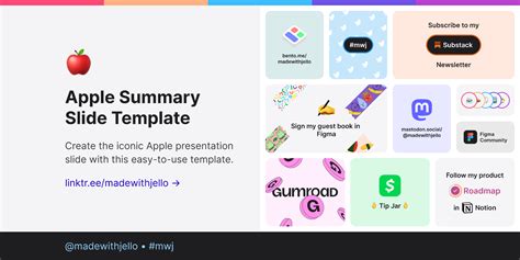 Apple Summary Slide Template Figma