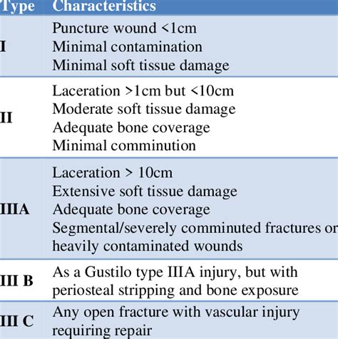 Gustilo Anderson Classification System For Open Fractures Download