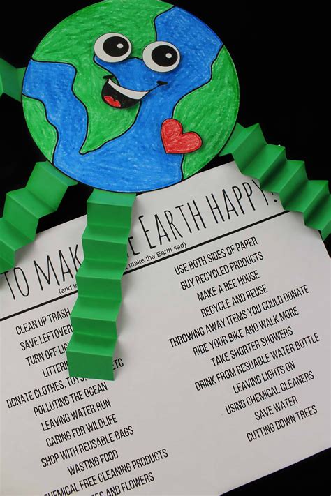 Earth Day Learning Craft How To Make Earth Happy How To Make Earth