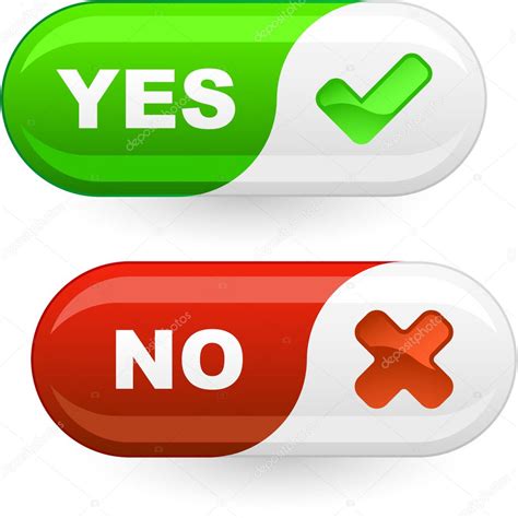 Yes And No Buttons — Stock Vector © Studiom1 7169464