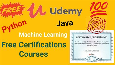 Udemy Free Courses With Certificate Udemy Free For All Python