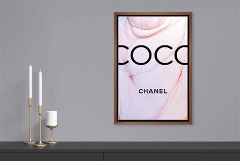 Buy Coco Chanel Pink Fashion Canvas Wall Art Print Online Australia