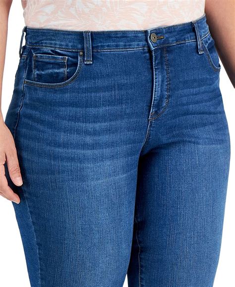 Style And Co Plus Size Mid Rise Curvy Skinny Jeans Created For Macys