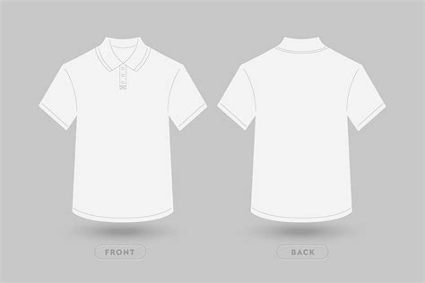 Blank Polo Shirt Mock Up Template Front And Back View Isolated On