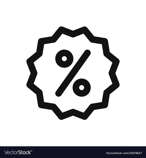 Discount Icon Percentage Symbol Royalty Free Vector Image