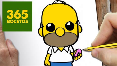 Imagenes para dibujar faciles kawaii. COMO DIBUJAR HOMER KAWAII PASO A PASO - Dibujos kawaii ...