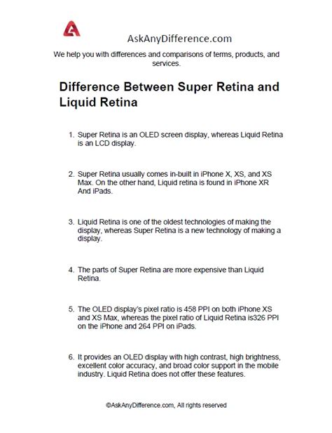 Difference Between Super Retina And Liquid Retina