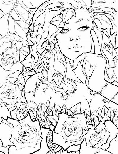 Ivy Poison Deviantart Coloring Pages Adult Colouring