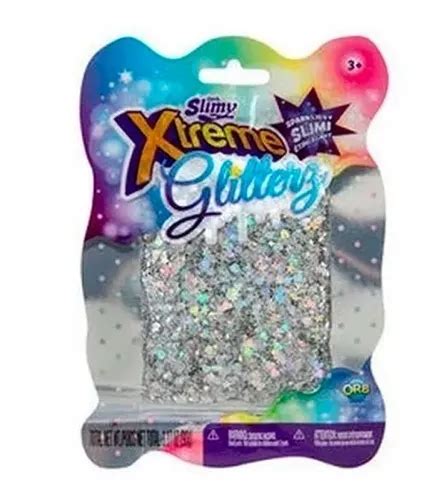 Slimy Orb Con Brillo Xtreme Glitterz Xtreme E Full Color Plateado