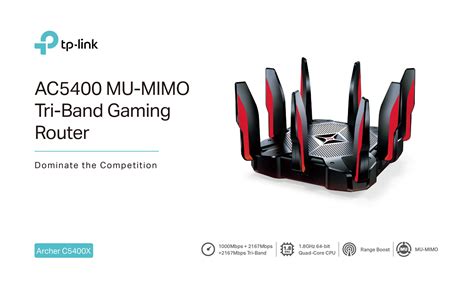 Tp Link Archer C5400x Ac5400 Mu Mimo Tri Band Gaming Router Security