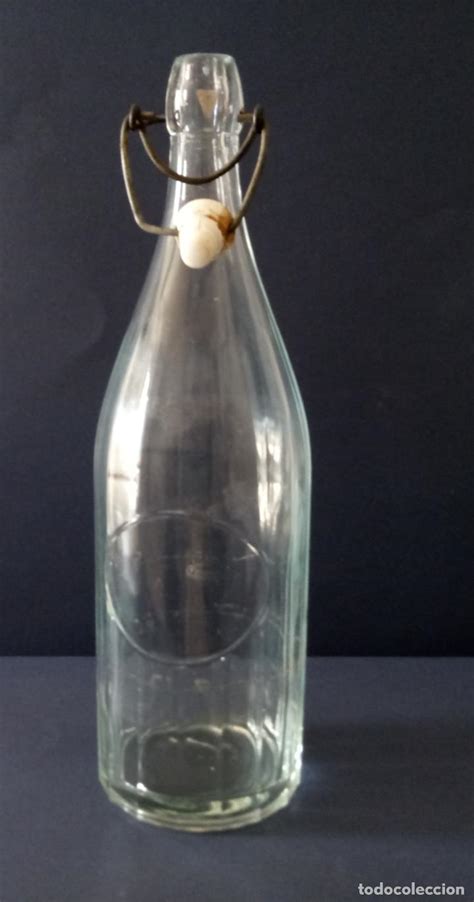 Botella De Cristal Con Tapón De Porcelana 31 Comprar Botellas Antiguas En Todocoleccion