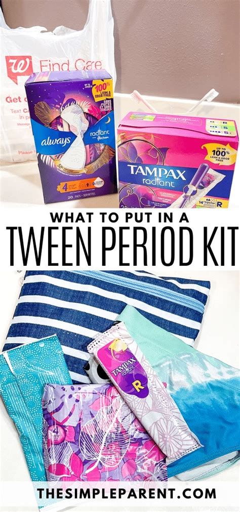 5 must haves for a tween period kit diy period kit for girls