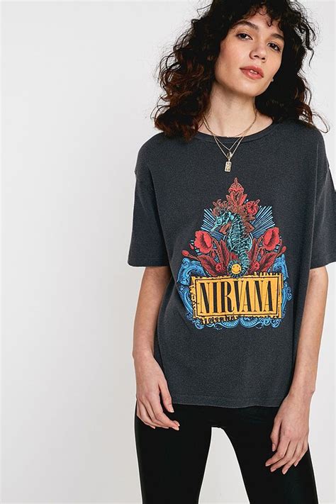 Nirvana Seahorse T Shirt Urban Outfitters Uk