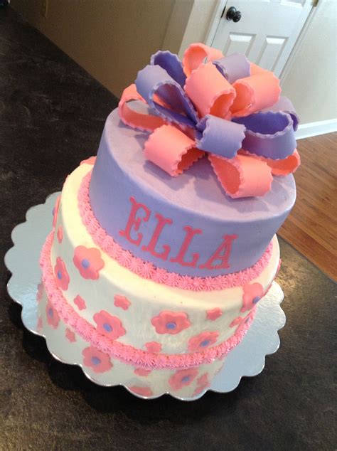 Pink And Purple Birthday Cake Purple Cakes Birthday Cakes By Melissa Cake