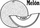 Melon Coloring Colorear Para Mel Printables sketch template