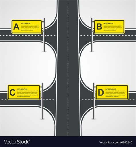 Abstract Road And Street Business Infographic Vector Image
