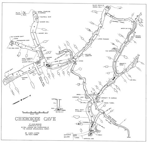 Map Of The Cherokee Cave That Runs Under The Lemp Mansion And Lemp