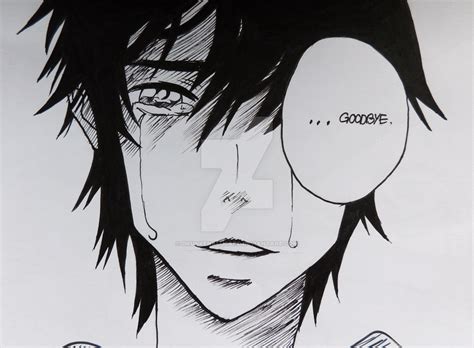 Sometimes even one death in an anime can cloud the whole series with sadness. Crying Anime Boy by DrunkenAlucard on DeviantArt