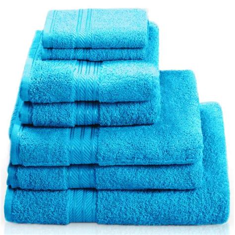 A thick and fluffy towel is one of life's greatest luxuries and our 600 gsm range meet that standard. Set Of 7 Luxury Egyptian Cotton Bath Towels, Teal ...