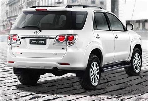 2012 Toyota Fortuner Suv Rear View Image Carblogindia