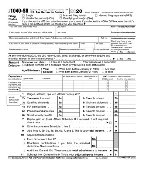 Irs Fillable Form 1040 Irs Form 1040 Individual Income Tax Return
