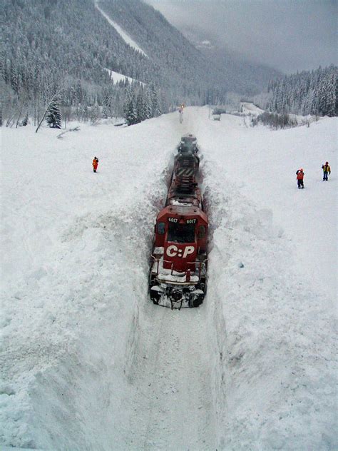 Plowing Through Snow In Rogers Pass Glacier Park Bc Train