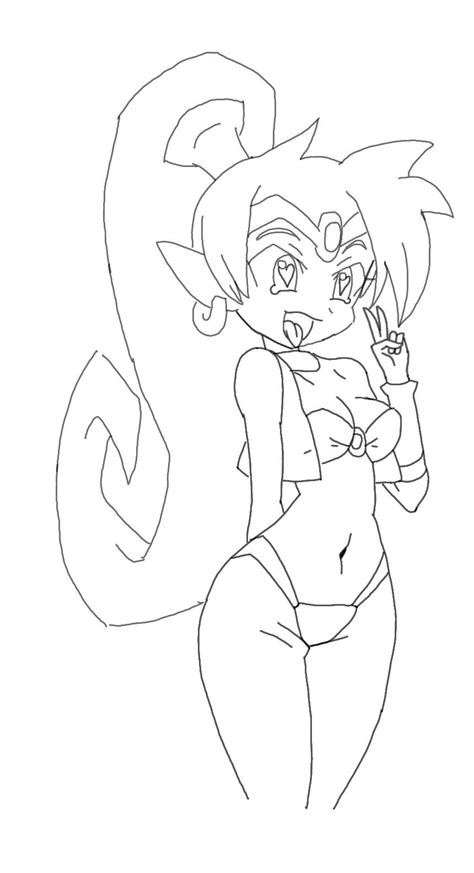 working on some shantae ahegao this is what i ve got so far before i start colouring and