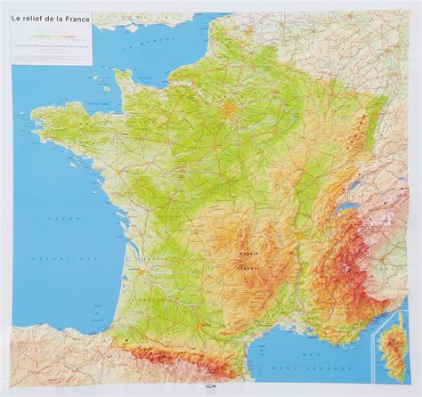 Relief De France Voyage Carte Plan