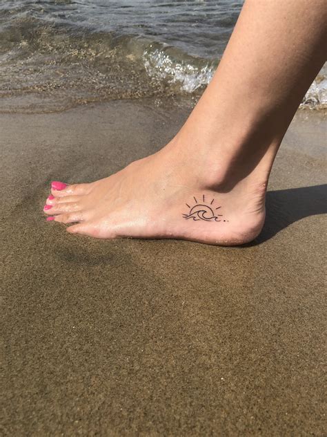 Beach Small Foot Tattoo Small Foot Tattoos Foot Tattoos For Women